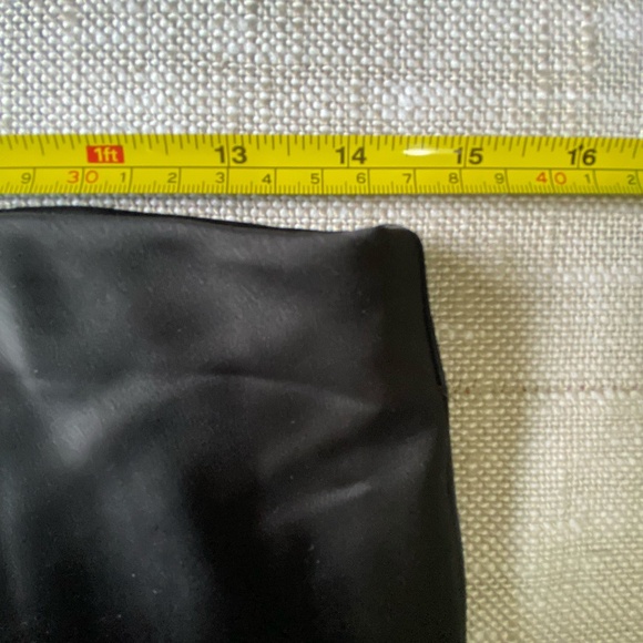 Rachel Zoe Black Satin Sheen Pull On Slip Casual Office Midi Skirt- Size- 4 - Picture 13 of 14